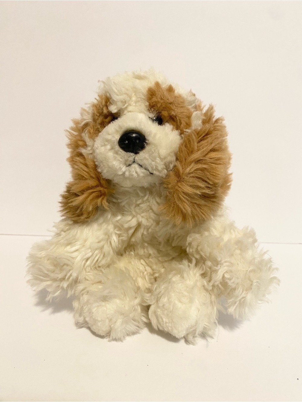 Russ Puddin Brown White Puppy Dog Plush 6” Stuffed Animal Toy